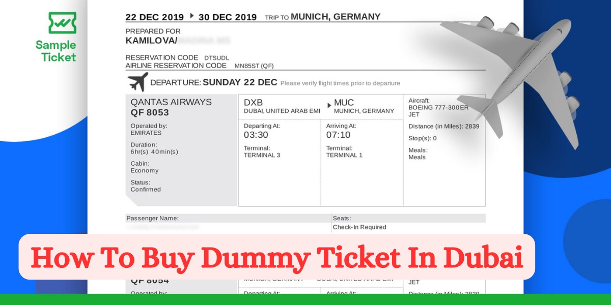 How to Buy Dummy Ticket in Dubai