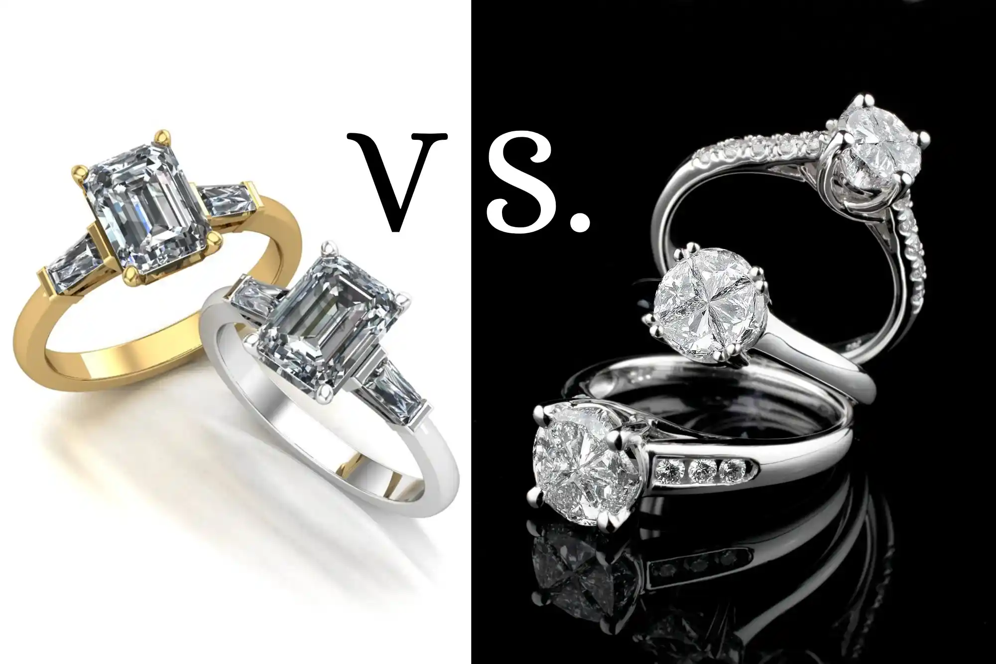 Emerald Cut vs. Oval Diamond Rings